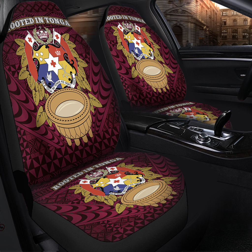 Tonga Car Seat Covers Rooted In Tonga Coat Of Arms Kava Bowl Ngatu Style