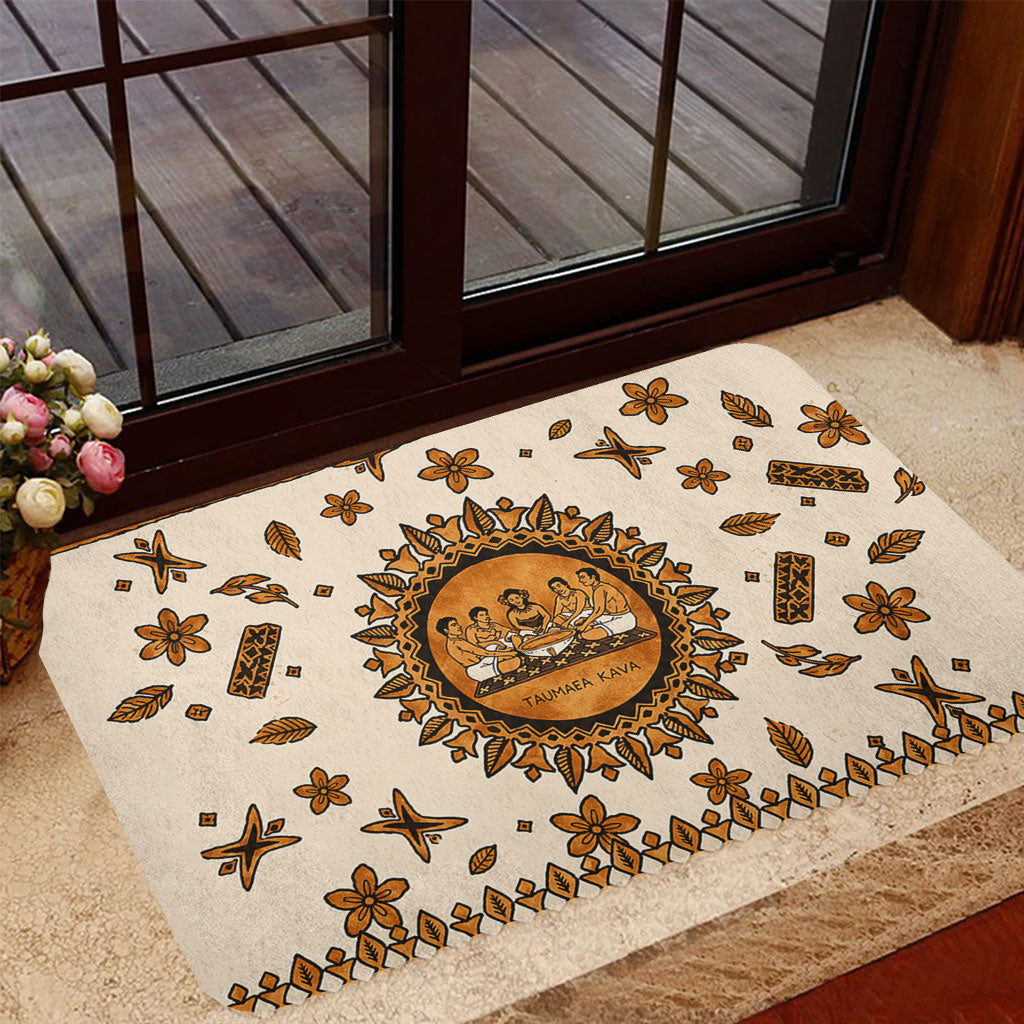 Tonga Doormat Taumafa Kava Ceremony Tapa Heritage Style