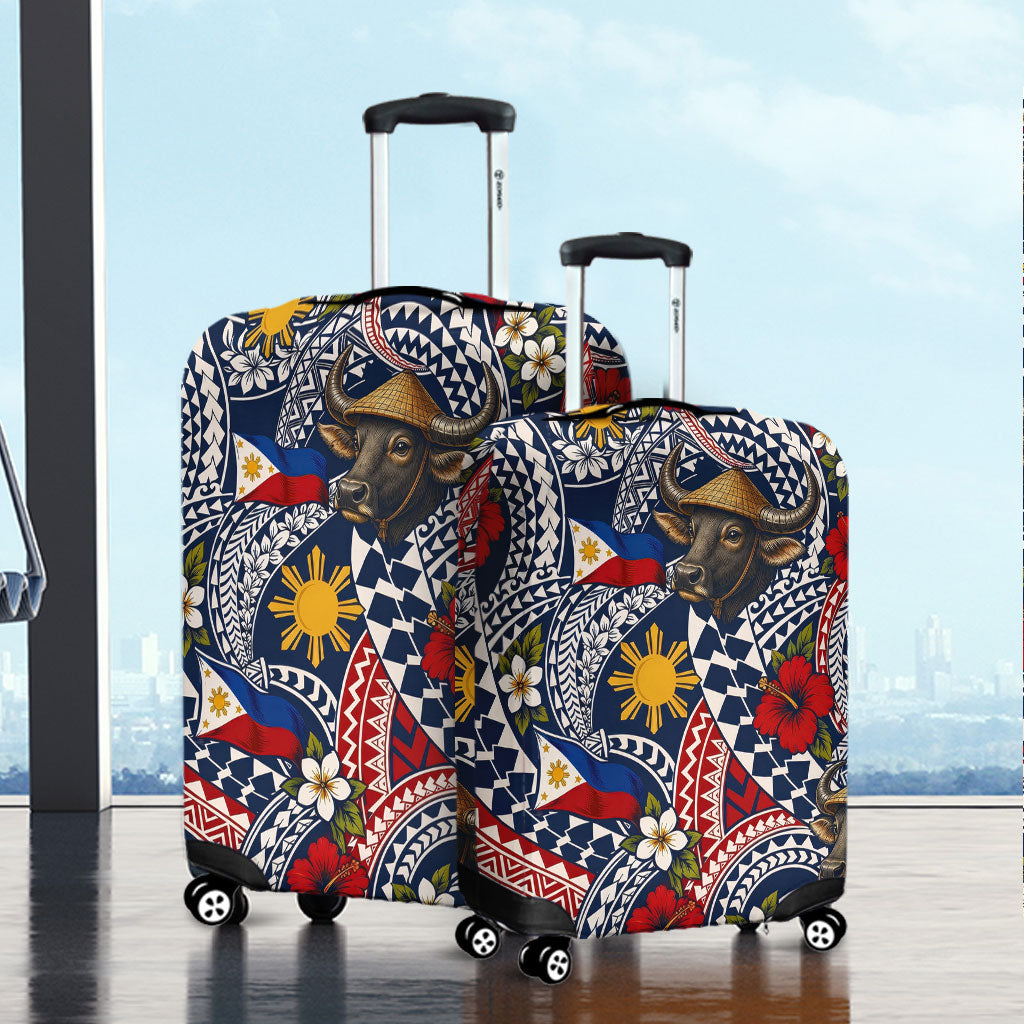 Philippines Filipinos Luggage Cover Carabao Sun Flag Floral Tribal Style