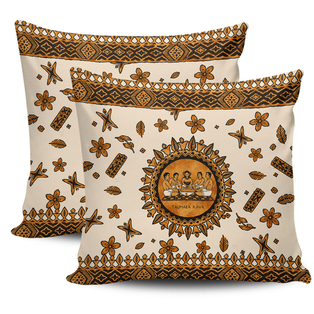 Tonga Pillow Cases Taumafa Kava Ceremony Tapa Heritage Style