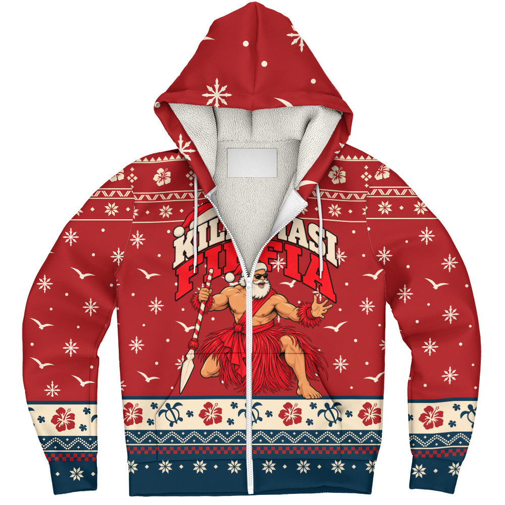 Tonga Sherpa Hoodie Ugly Christmas Kilisimasi Fiefia Tongan Warrior Santa
