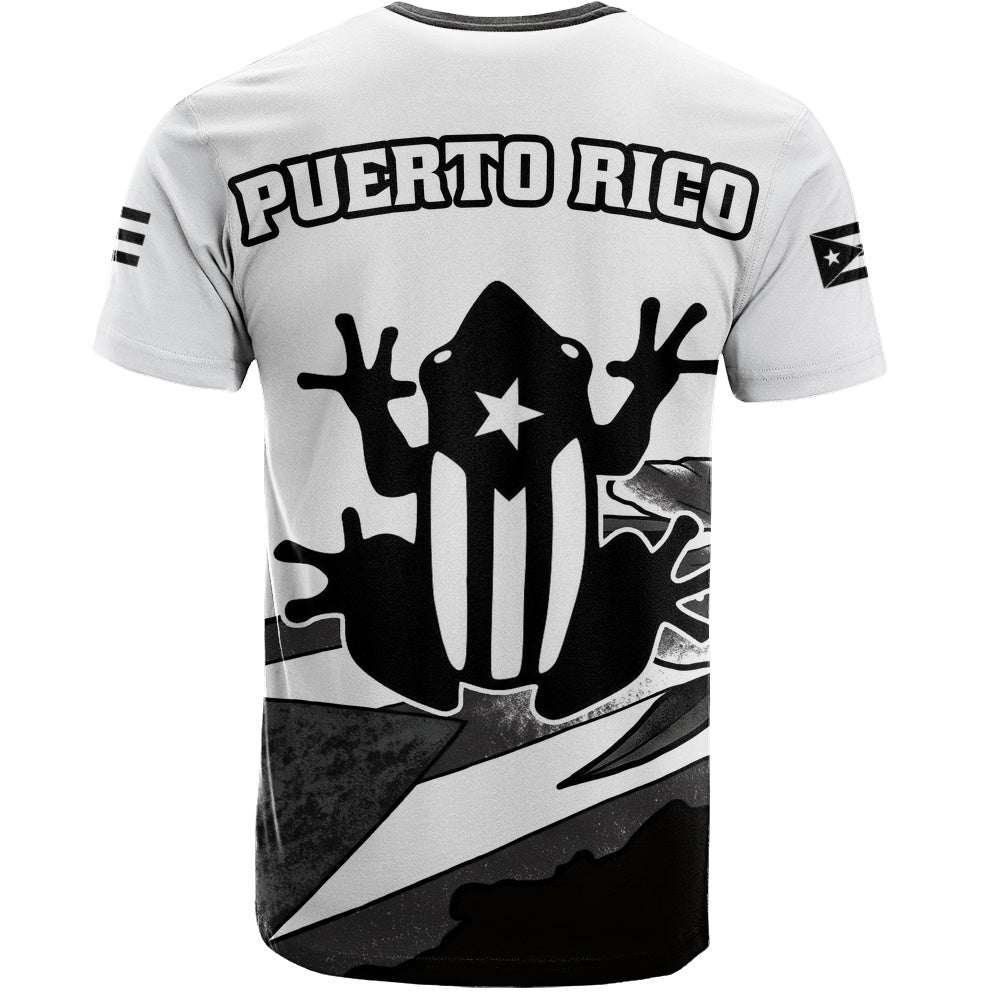 Puerto Rico T-Shirt Coqui Frog Puerto Rican Flag Tropical Floral Boricua Pride