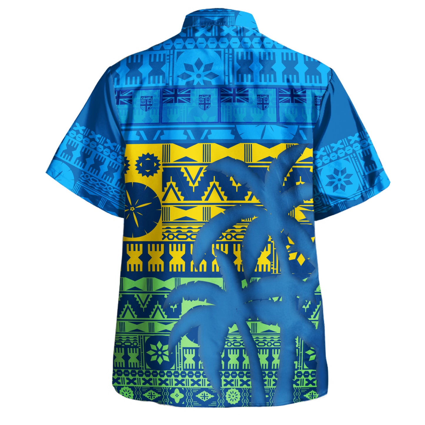 Polynesian Hawaiian Shirt Fijian Tapa Patterns Palm Tree Design