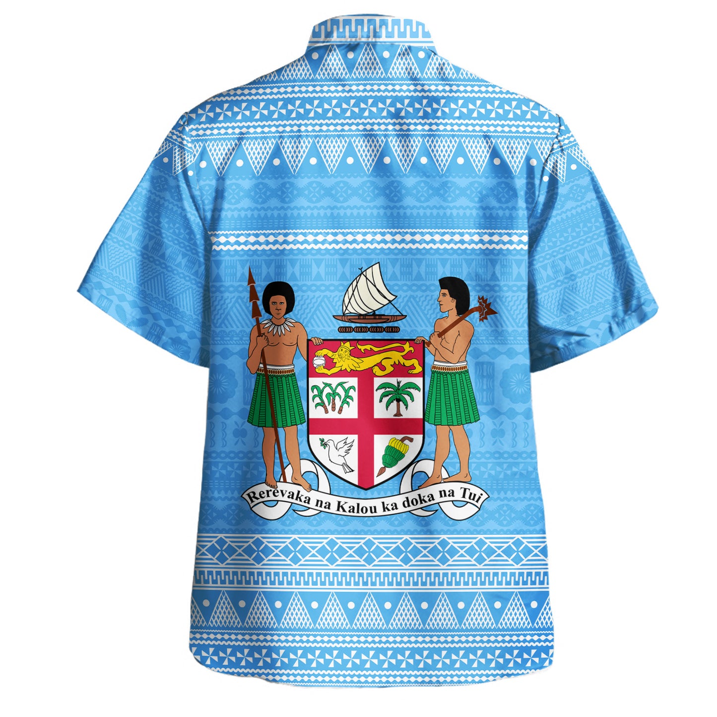 Fiji Hawaiian Shirt Bula Coat Of Arm Of Fiji Polynesian