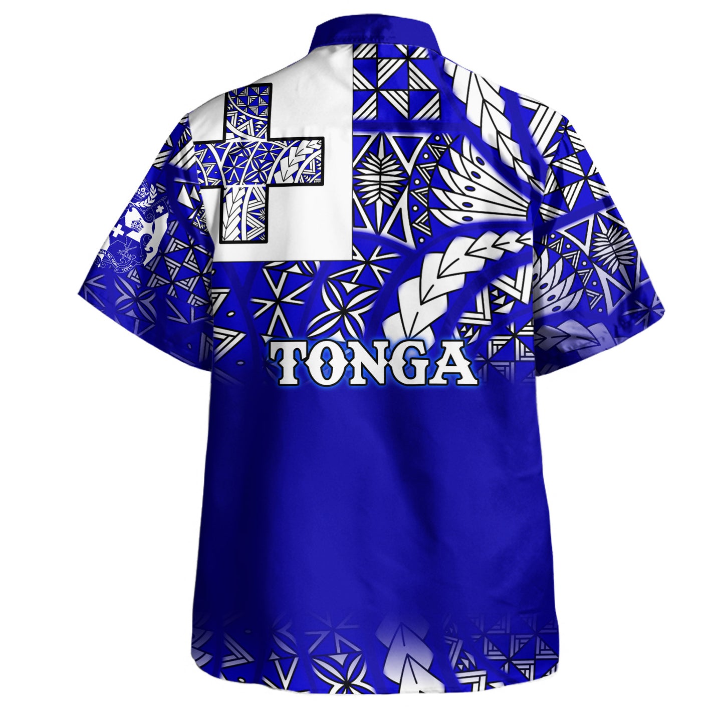 Tonga Hawaiian Shirt Tonga Blue Color With Traditional Patterns
