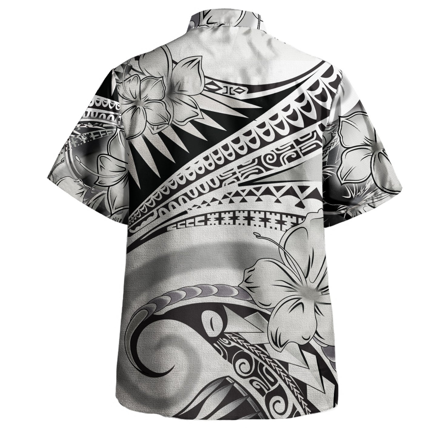American Samoa Combo Puletasi And Shirt Polynesian Tribal Waves Patterns Hibiscus Flowers