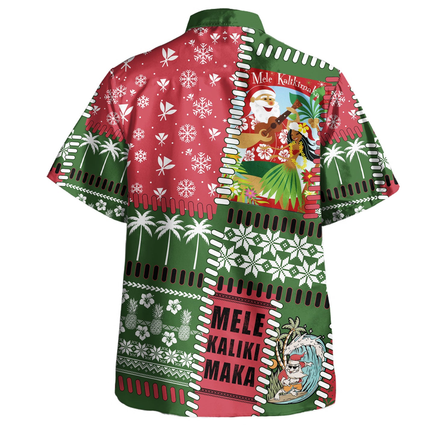 Hawaii Hawaiian Shirt Santa Surfing Mele Kalikimaka Kanaka Maoli