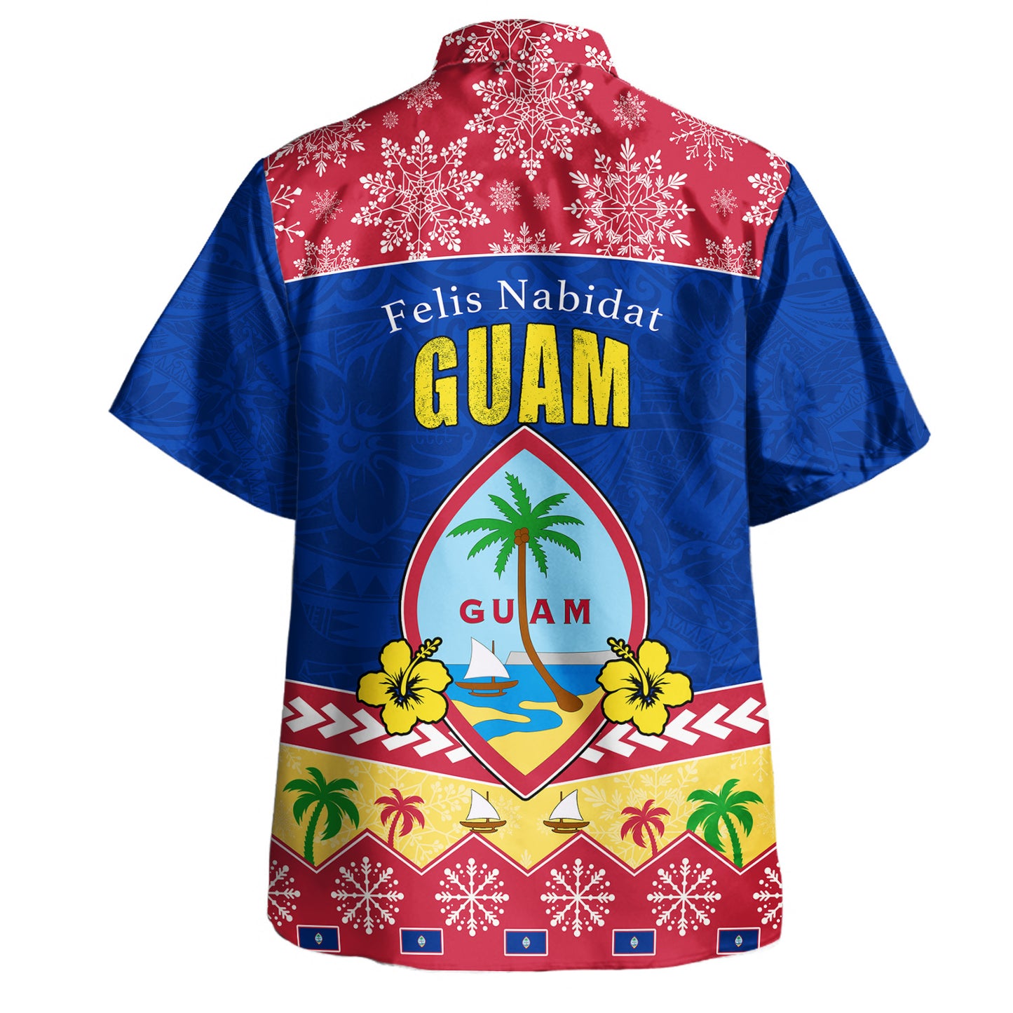 Guam Hawaiian Shirt Tribal Pattern Golden