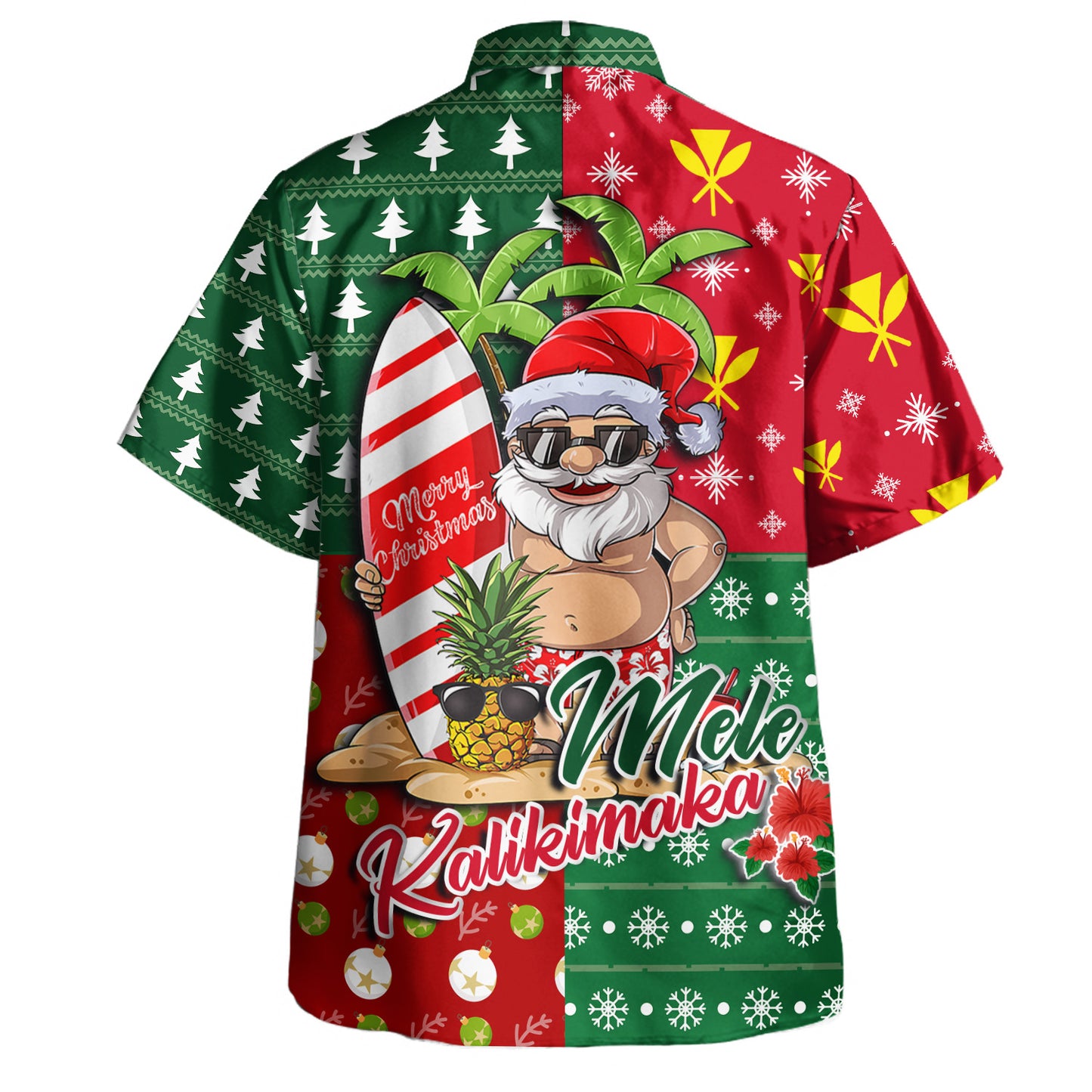Hawaii Hawaiian Shirt Mele Kalikimaka Hawaii Christmas Patterns