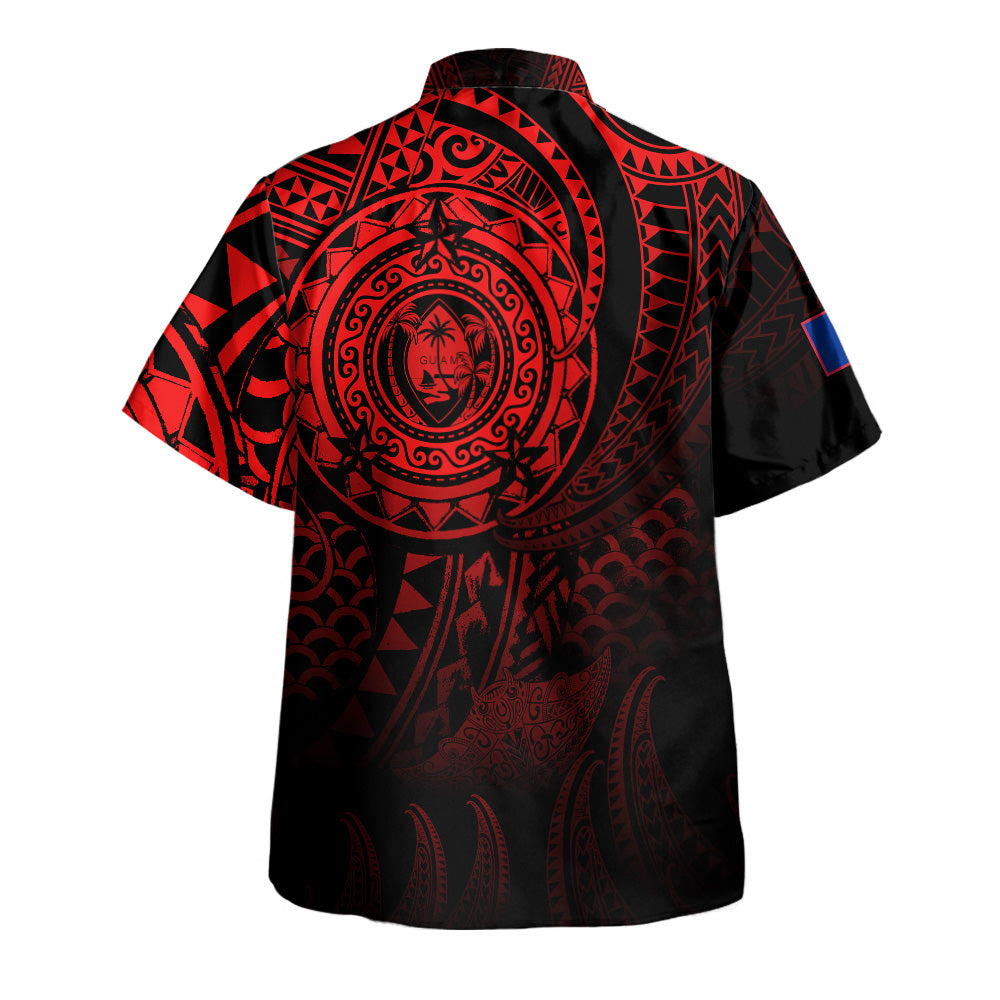 Guam Hawaiian Shirt Pearl Of The Pacific Red Polynesian Tattau