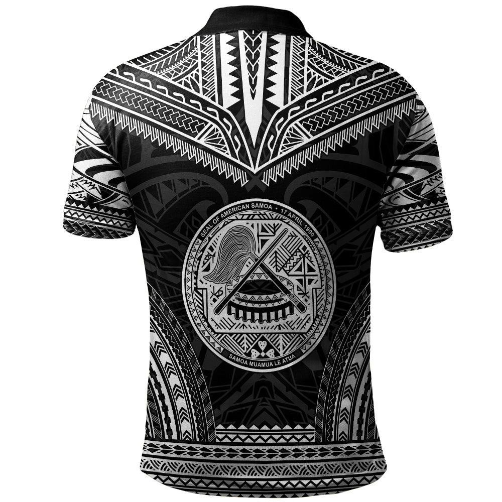 American Samoa Polo Shirt Custom Personalised Polynesian Chief Tattoo