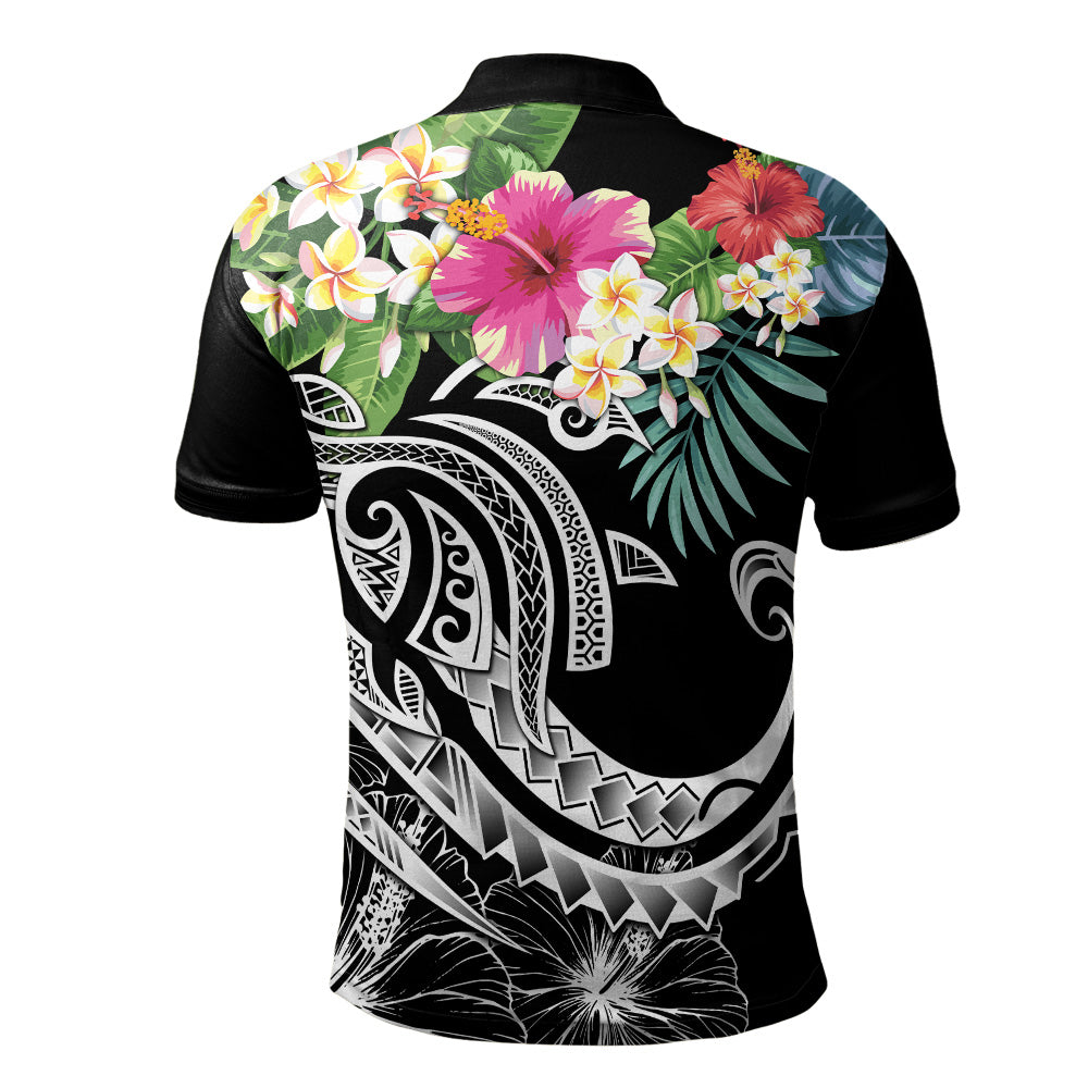 Polynesian Polo Shirt Summer Plumeria