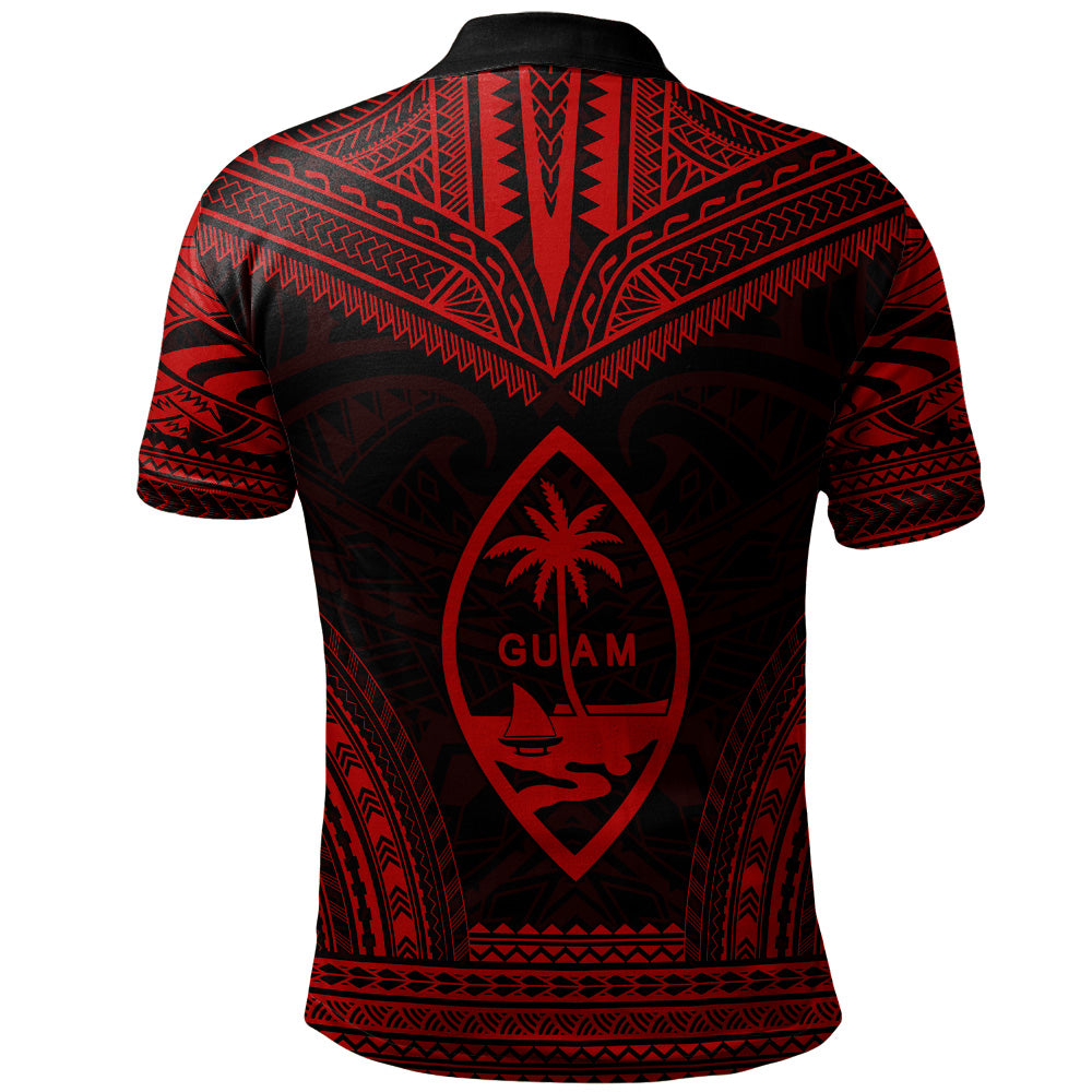 Guam Polo Shirt Custom Personalised Polynesian Chief Tattoo