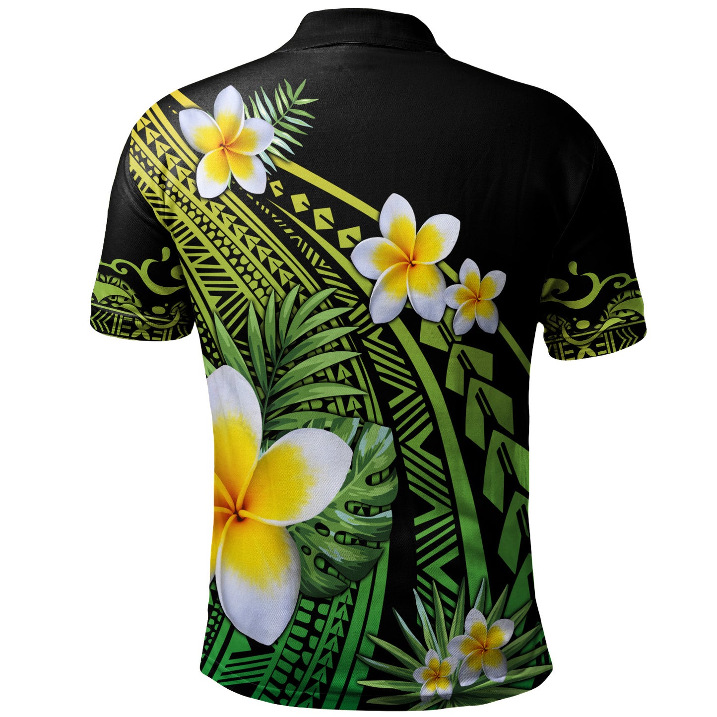 Hawaii Polo Shirt Plumeria Polynesian Pattern