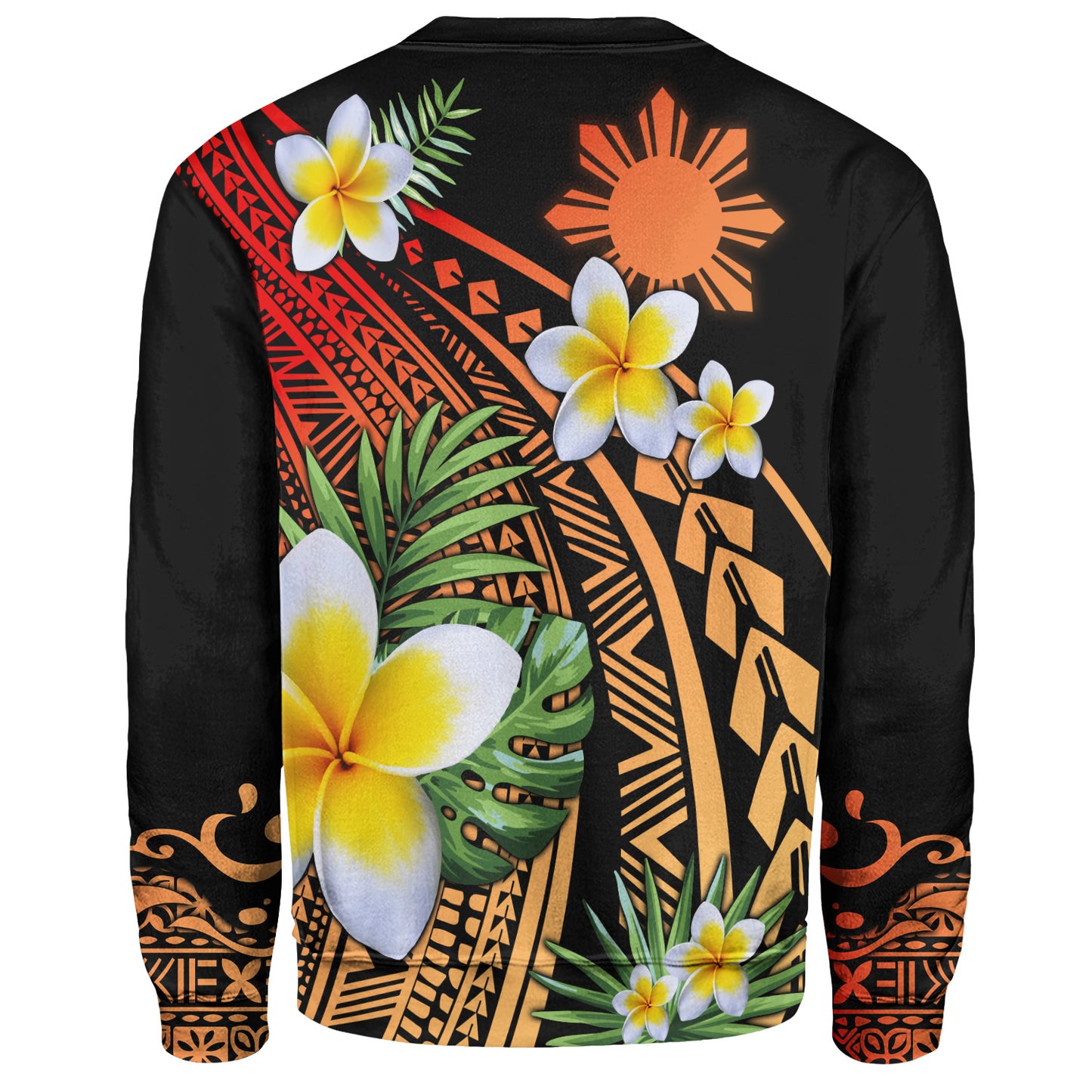 Philippines Filipinos Sweatshirt Plumeria Polynesian Pattern
