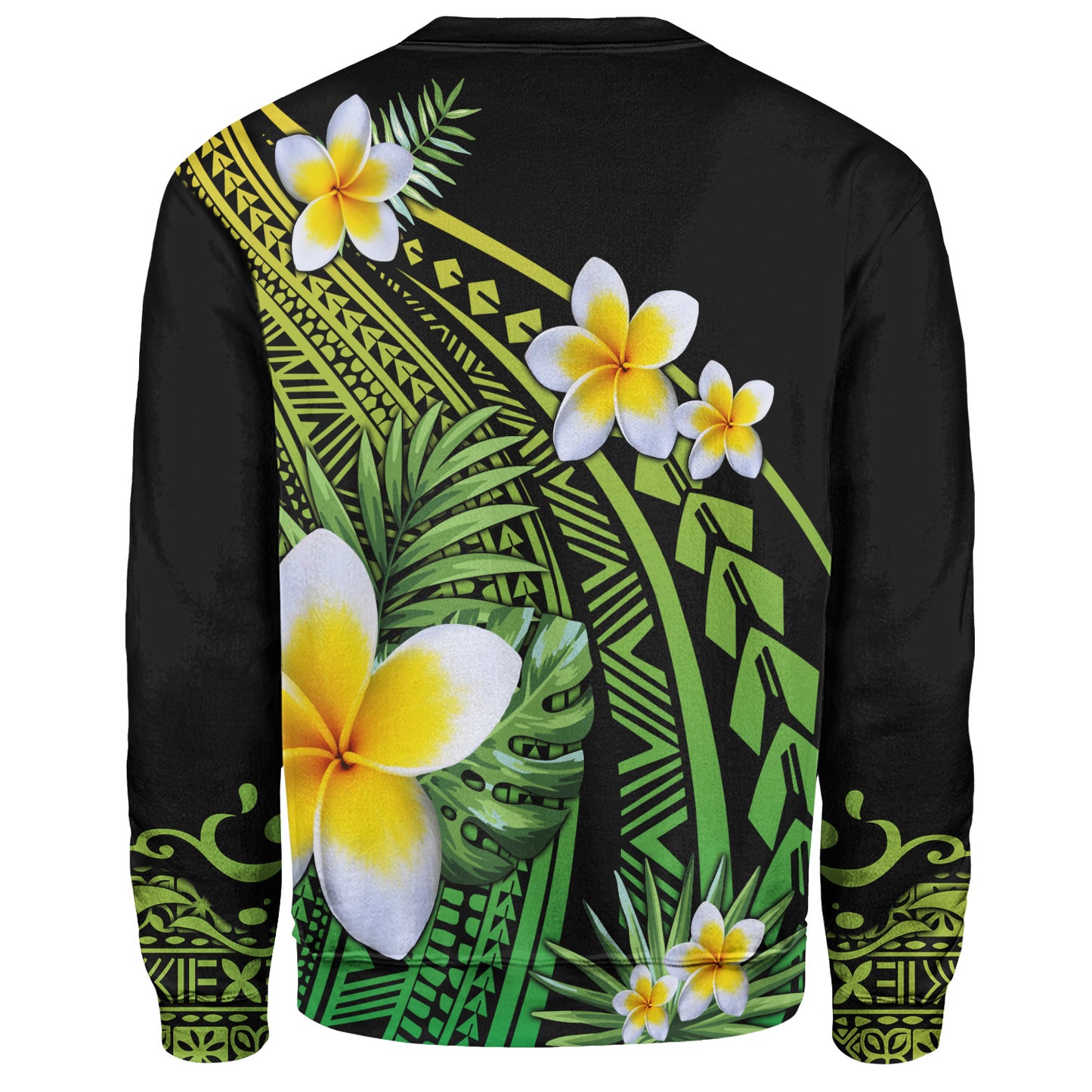 Hawaii Sweatshirt Plumeria Polynesian Pattern