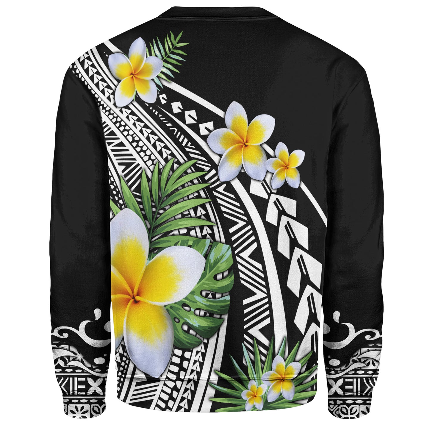 Hawaii Sweatshirt Plumeria Polynesian Pattern