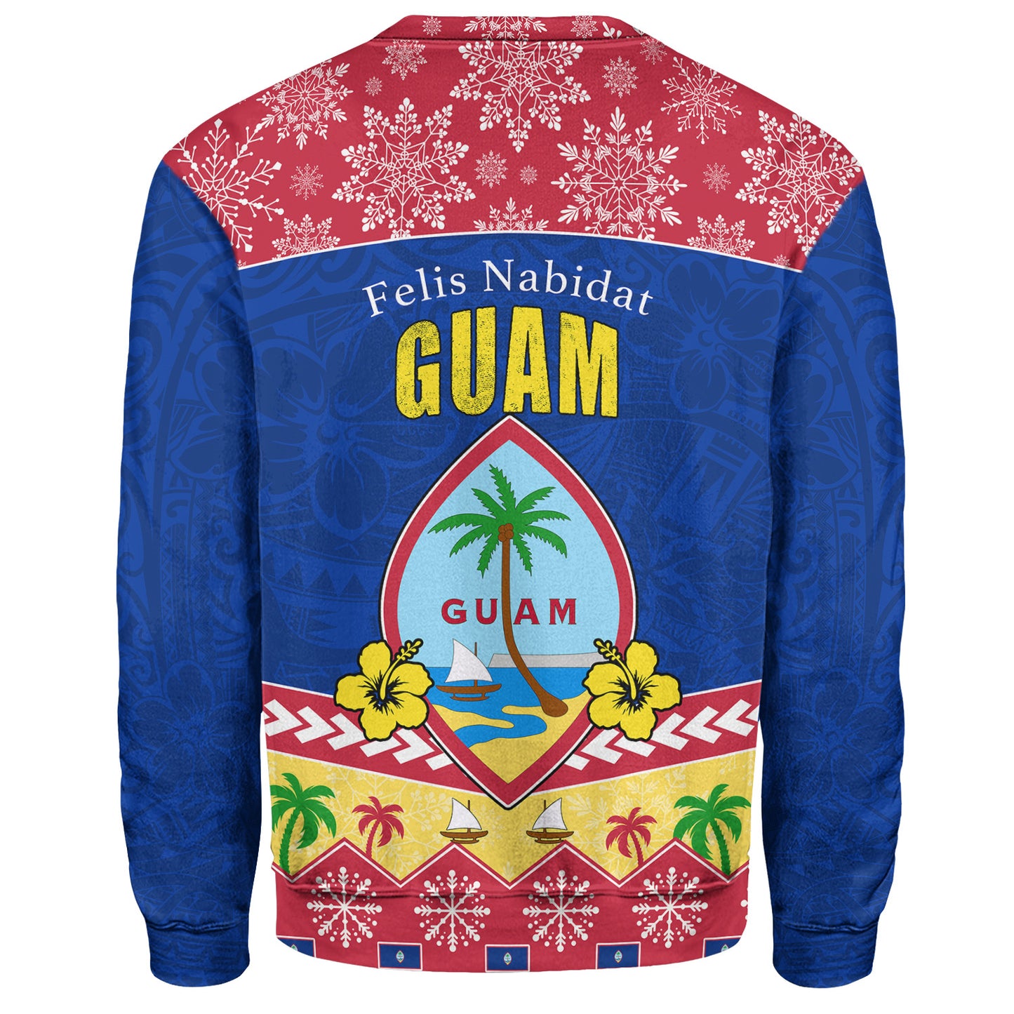 Guam Sweatshirt Felis Nabidat Polynesian Style