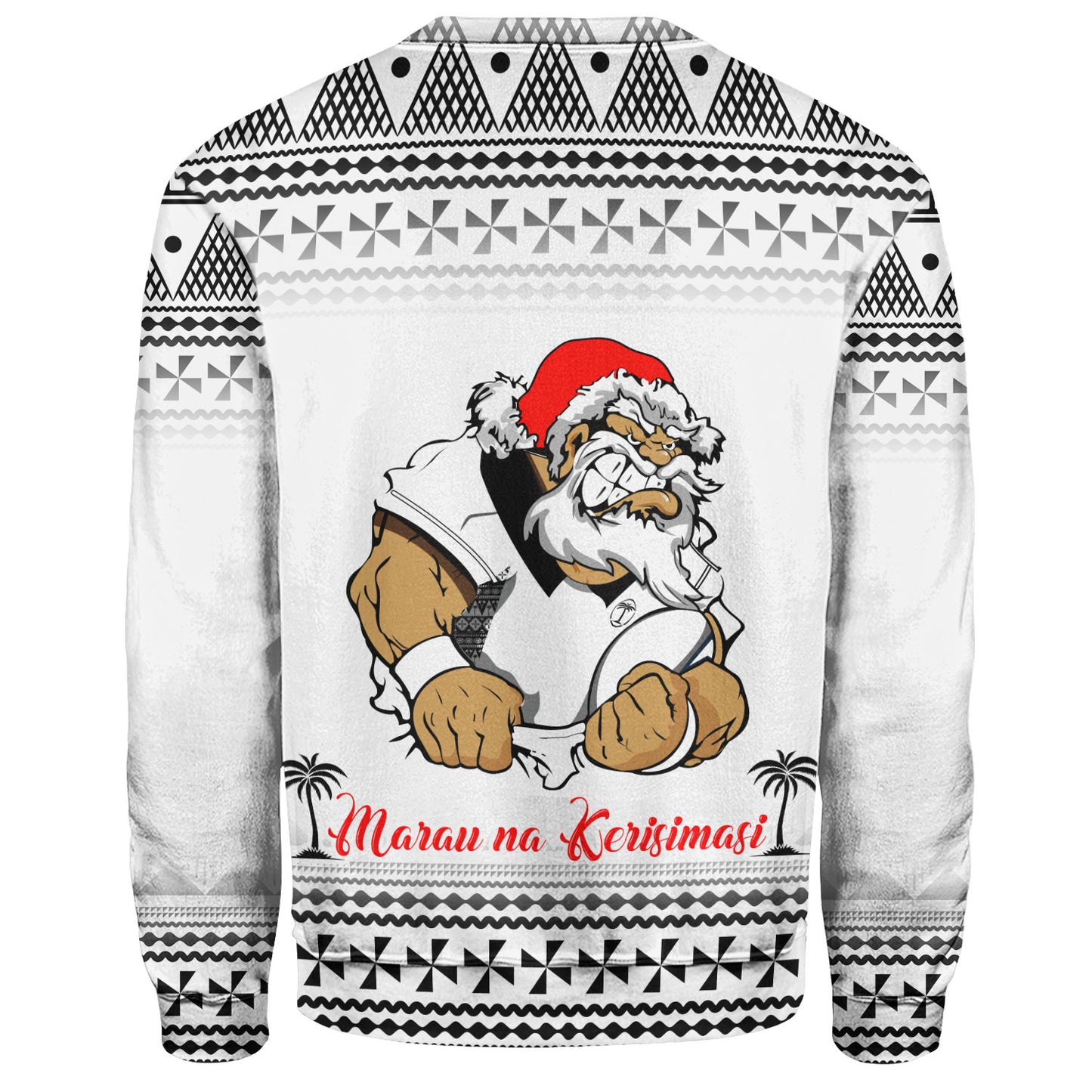 Fiji Sweatshirt Marau na Kerisimasi Rugby Santa Style