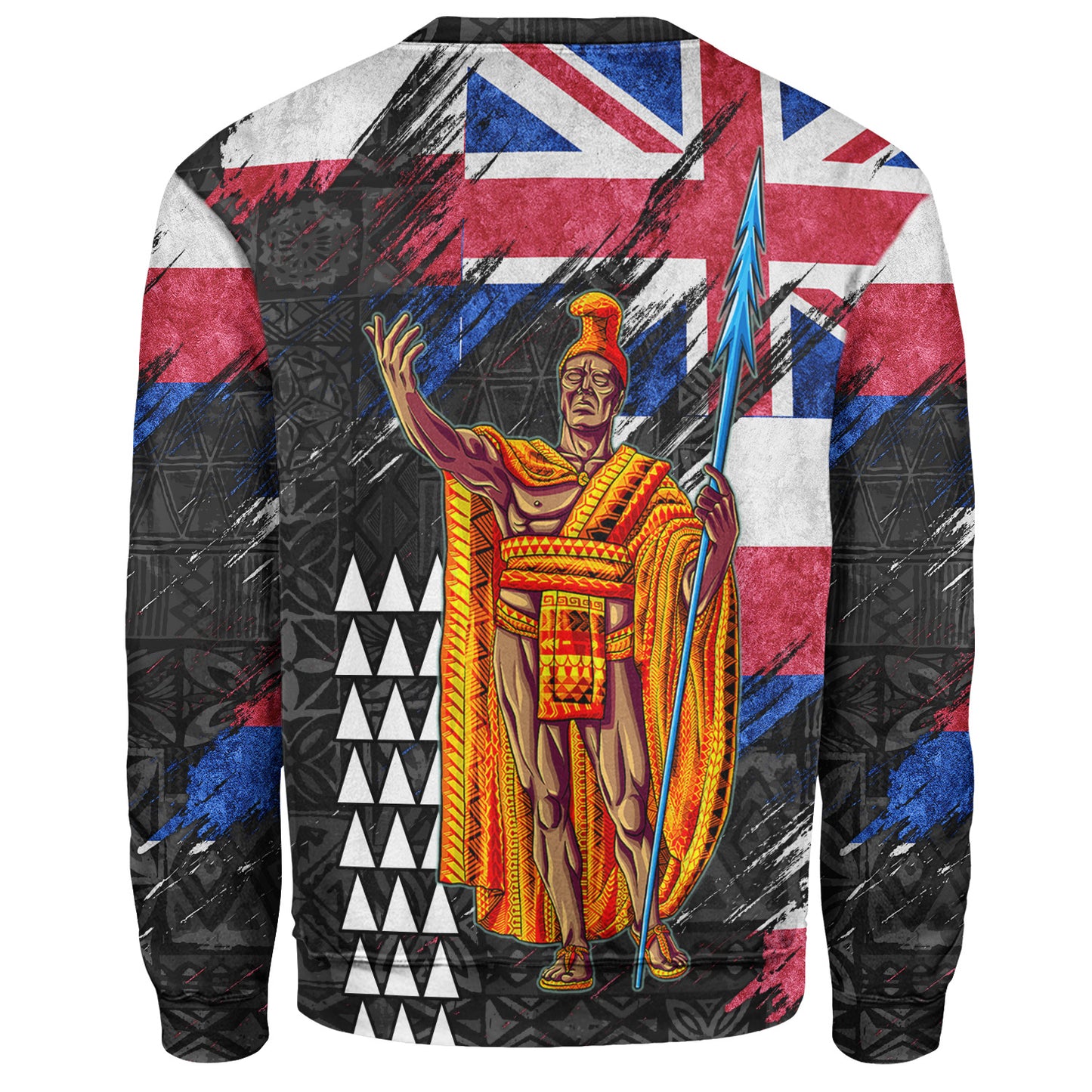 Hawaii Sweatshirt  Hawaii King Grunge Style Color Flag Style