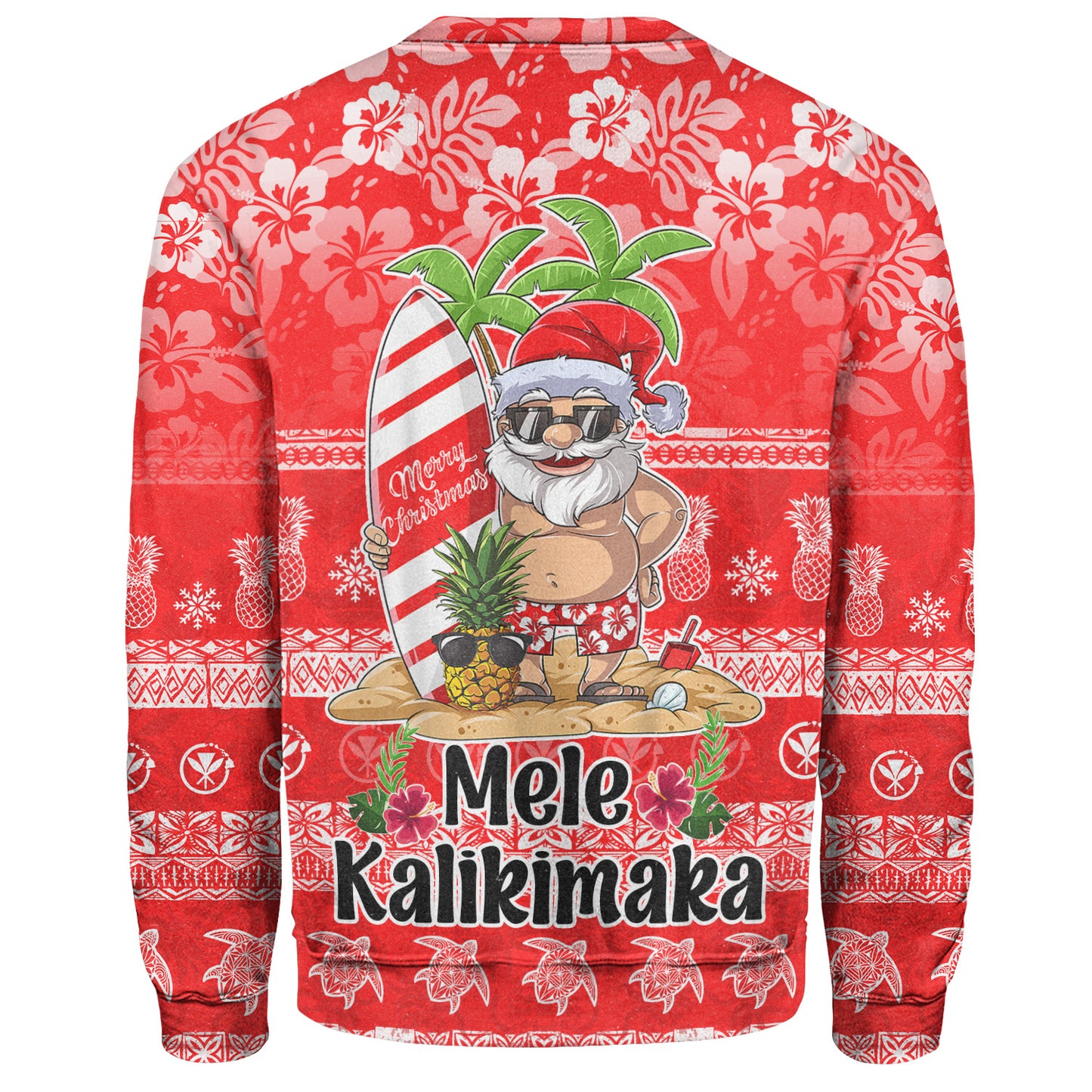 Hawaii Sweatshirt Mele Kalikimaka Merry Christmas Tree Pineapple Tropical