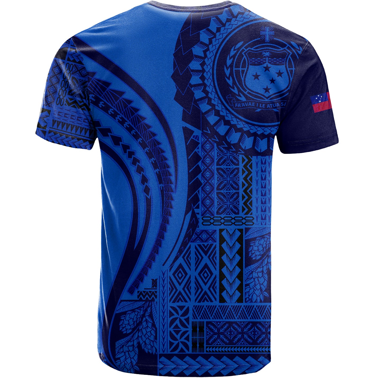 Samoa T-Shirt Seal Samoan Siapo Blue Design