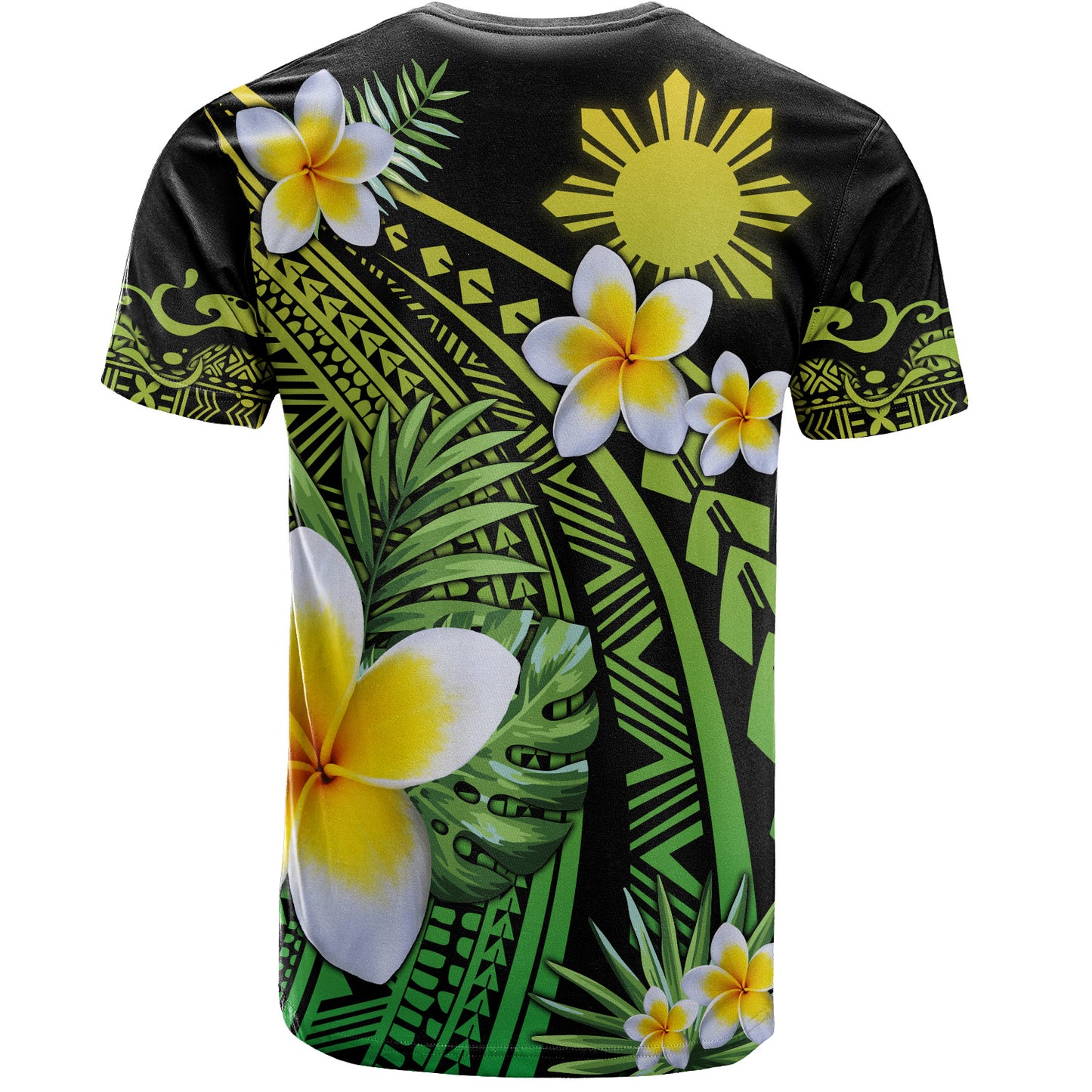 Philippines Filipinos T-Shirt Plumeria Polynesian Pattern