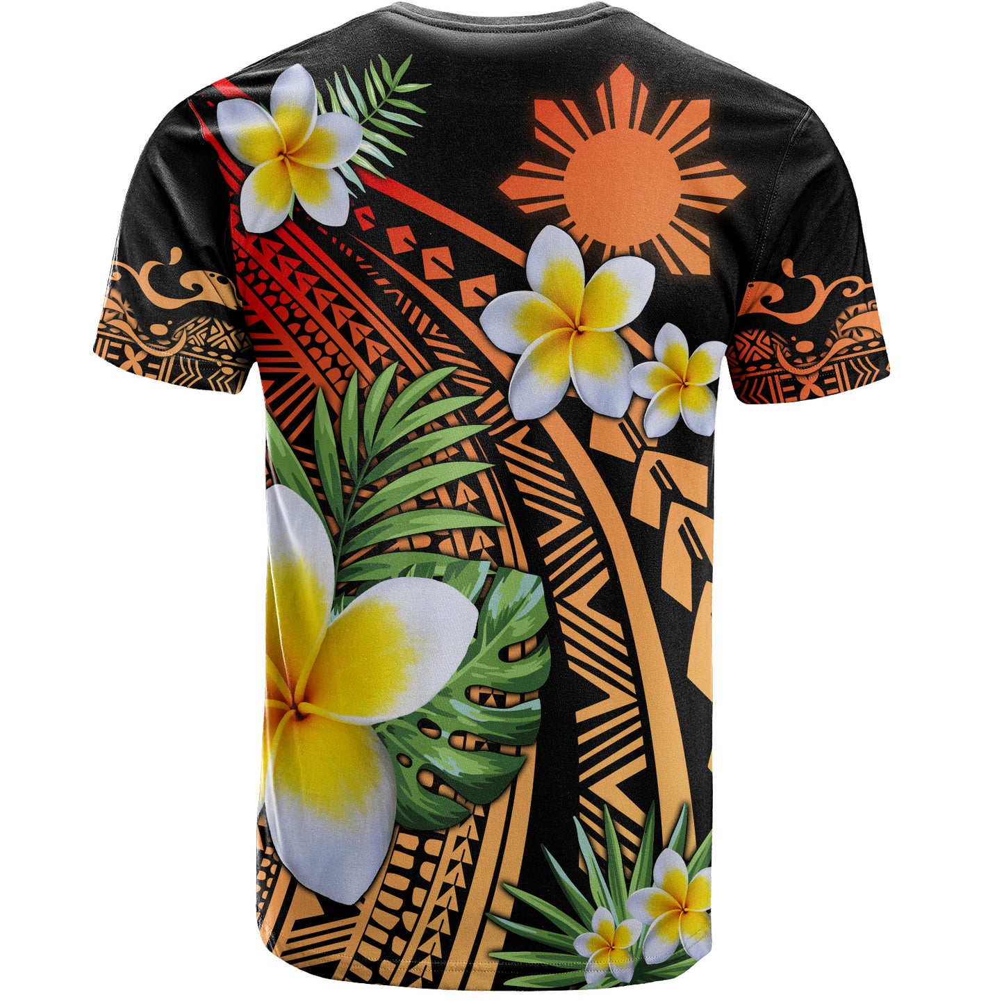 Philippines Filipinos T-Shirt Plumeria Polynesian Pattern