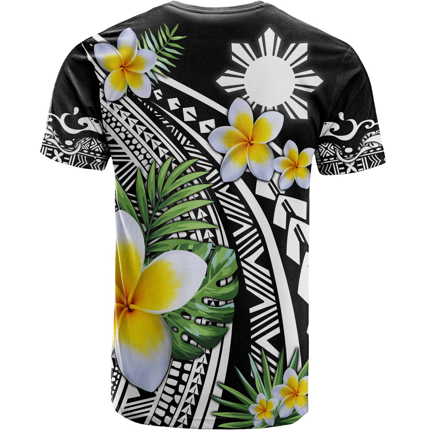 Philippines Filipinos T-Shirt Plumeria Polynesian Pattern