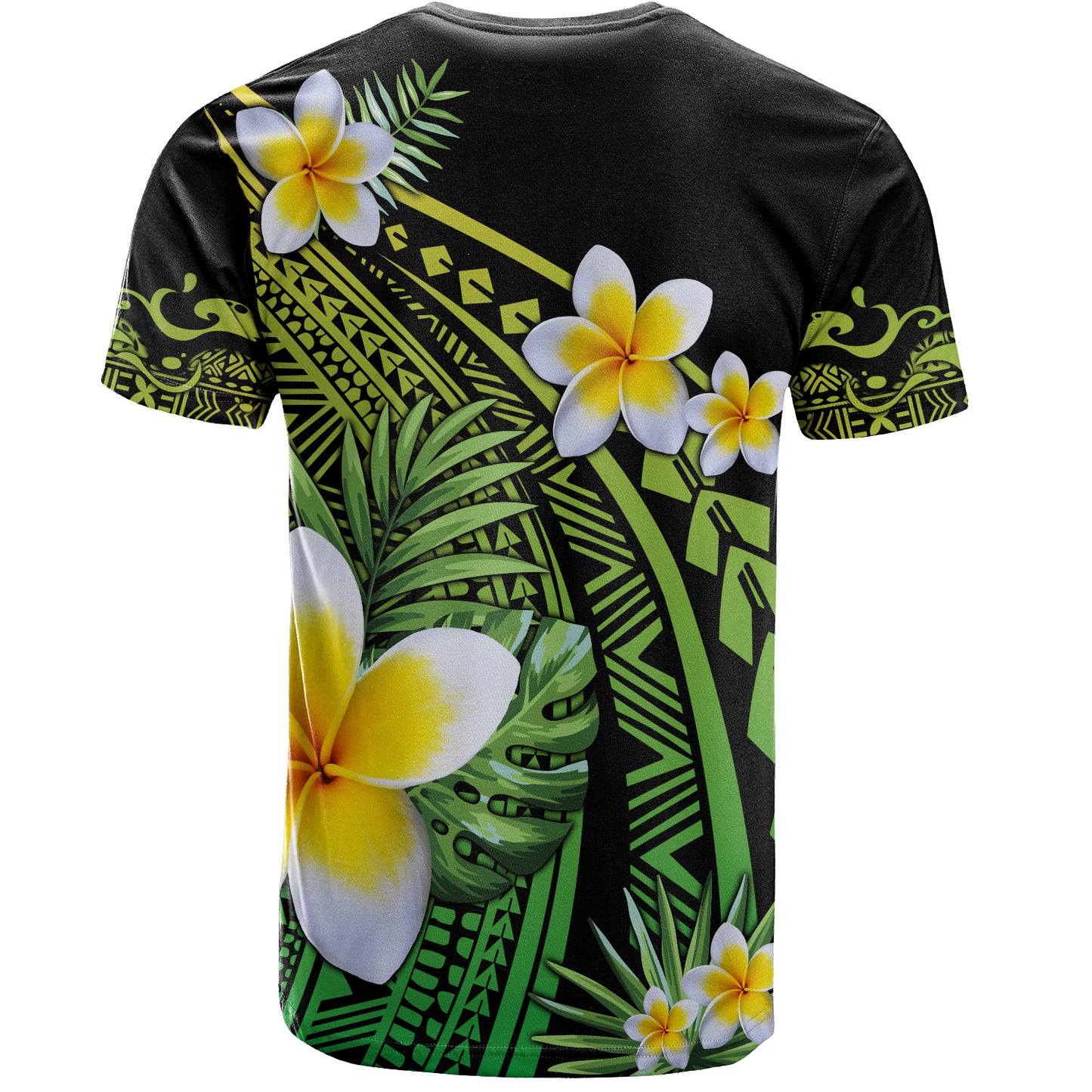 Hawaii T-Shirt Plumeria Polynesian Pattern
