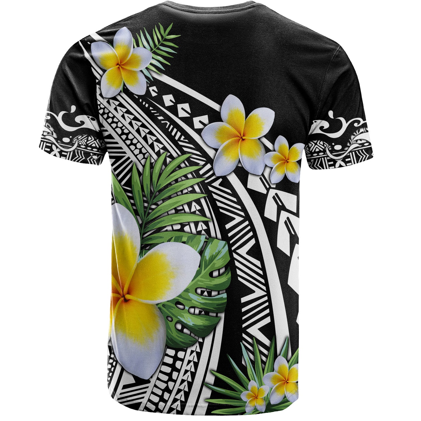 Hawaii T-Shirt Plumeria Polynesian Pattern