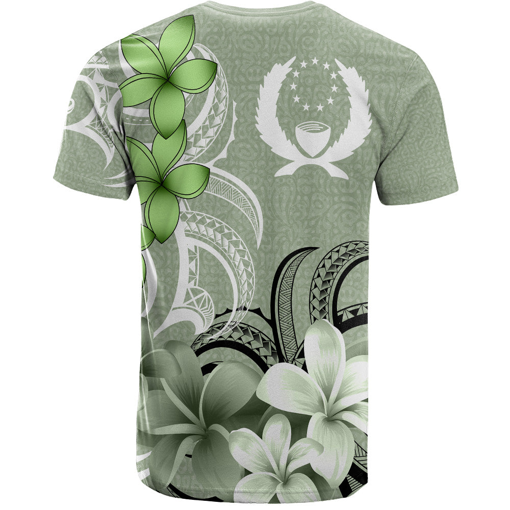 Pohnpei State T-Shirt Custom Personalised Floral Spirit Sage Green