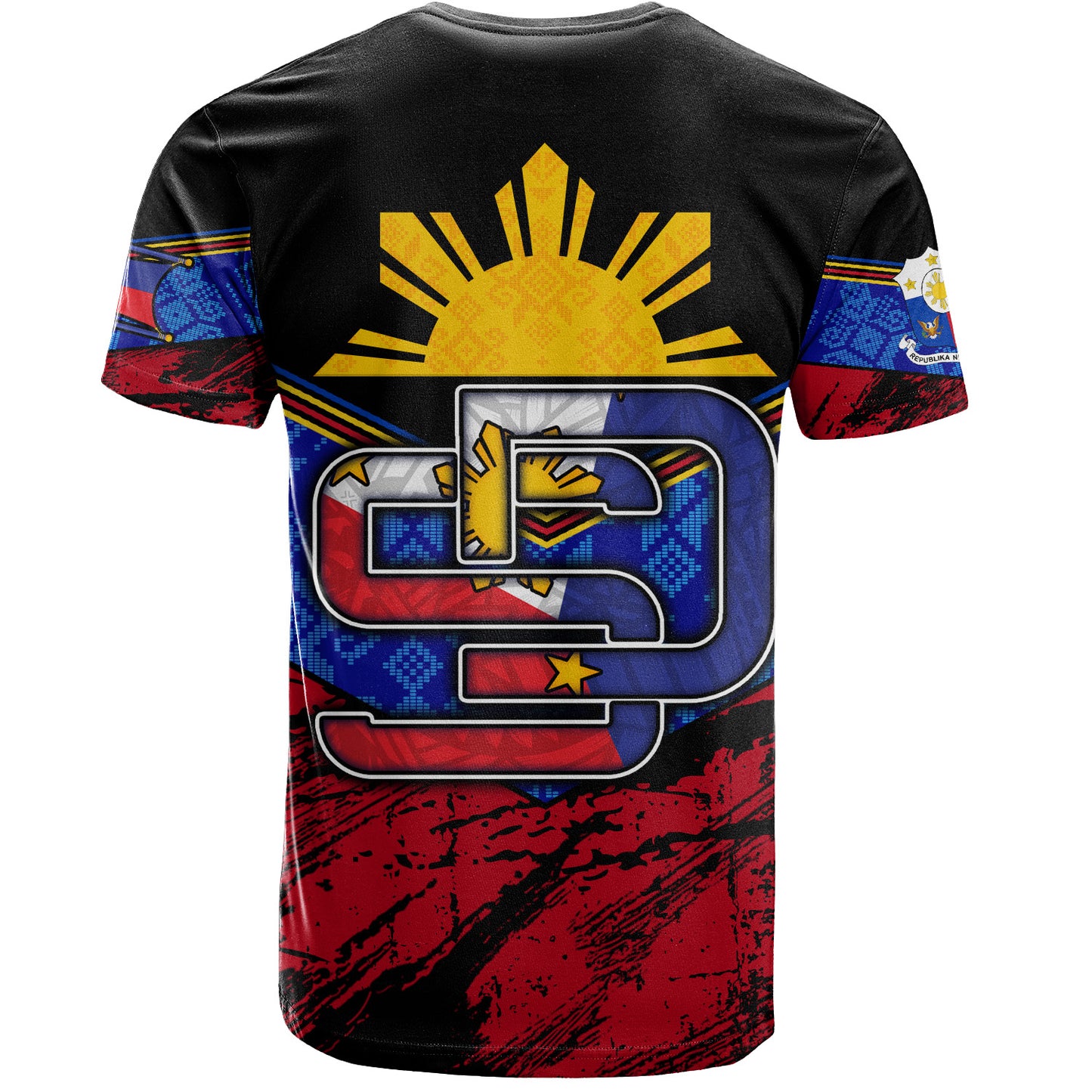 Philippines Filipinos T-Shirt San Diego Filipino Grunge Brush Stroke Style