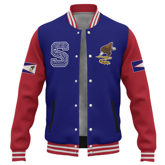 American Samoa Baseball Jacket Letters Style