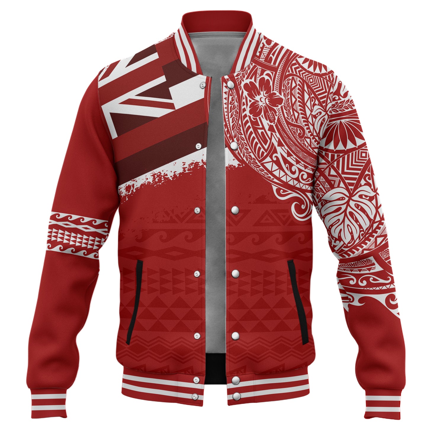 Hawaii Baseball Jacket Lahainaluna High School With Crest Style Ver.1