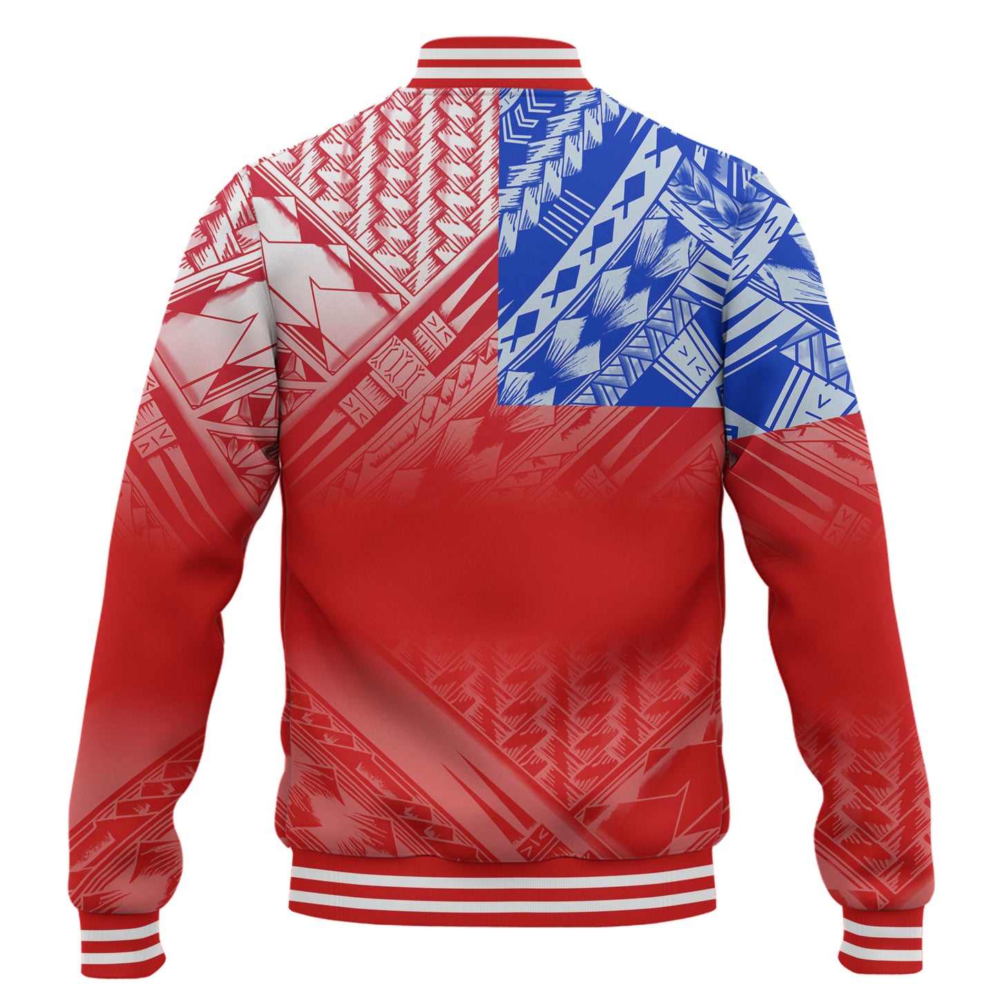 Samoa Baseball Jacket Flag Traditional Pattern