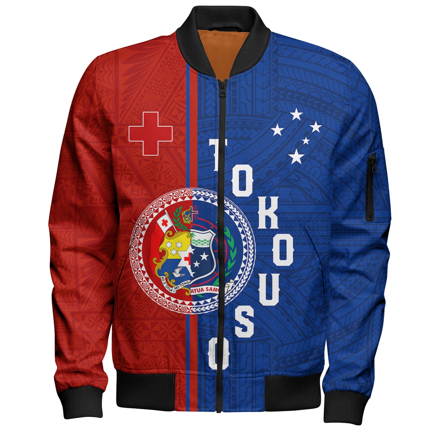 Tokouso Bomber Jacket - Custom Tonga And Samoa Together