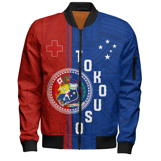 Tokouso Bomber Jacket - Custom Tonga And Samoa Together