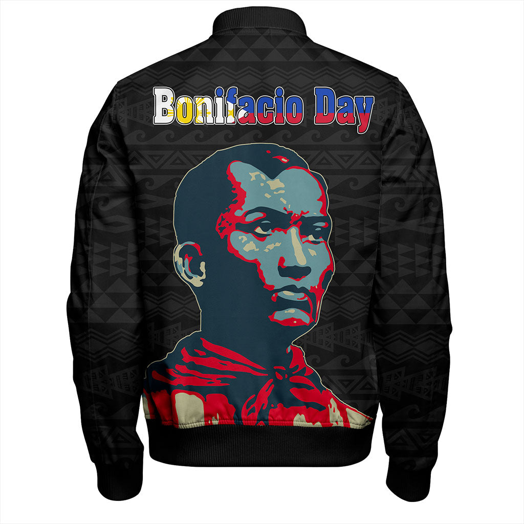 Philippines Filipinos Bomber Jacket Bonifacio Day Tribal Crack Style