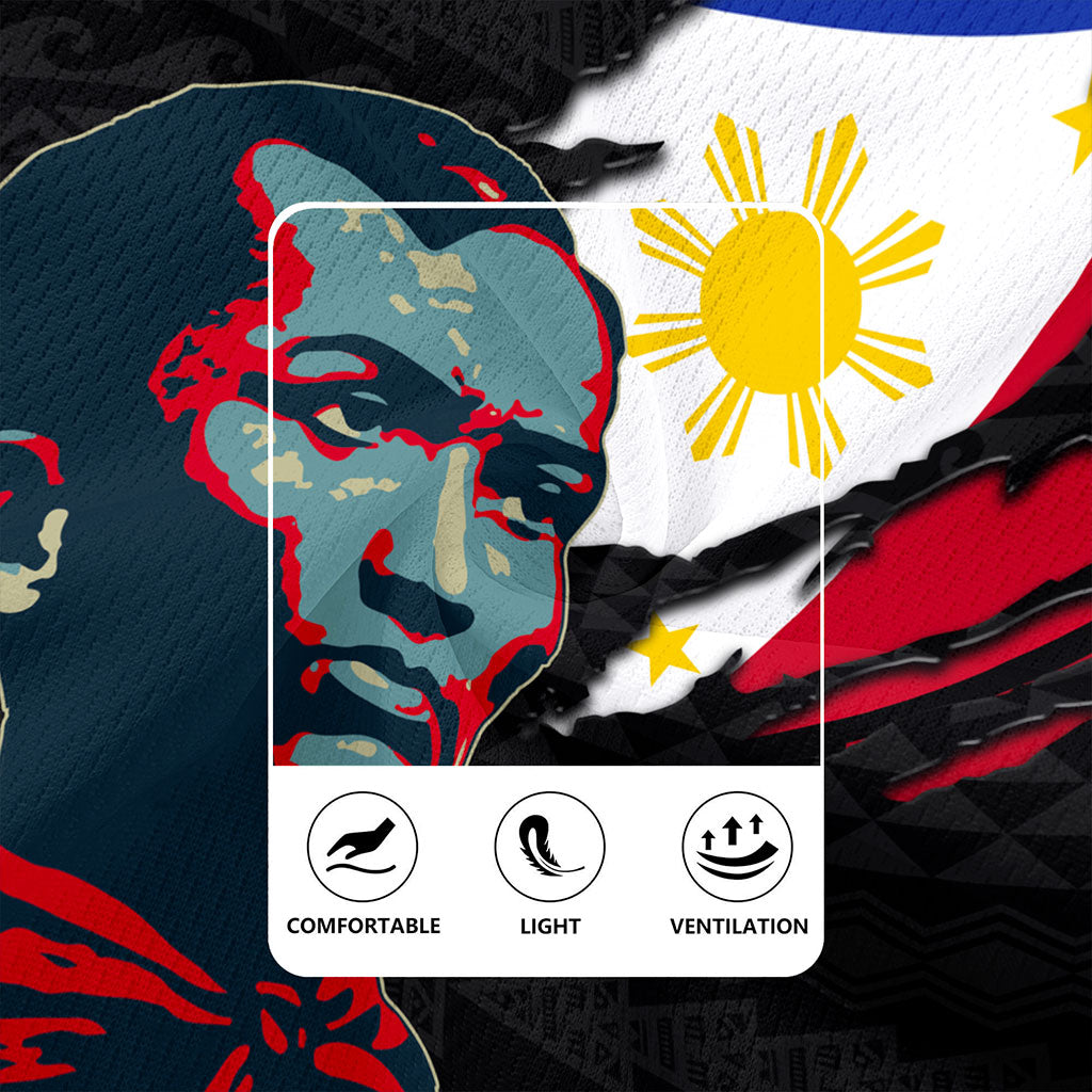 Philippines Filipinos Rugby Jersey Bonifacio Day Tribal Crack Style