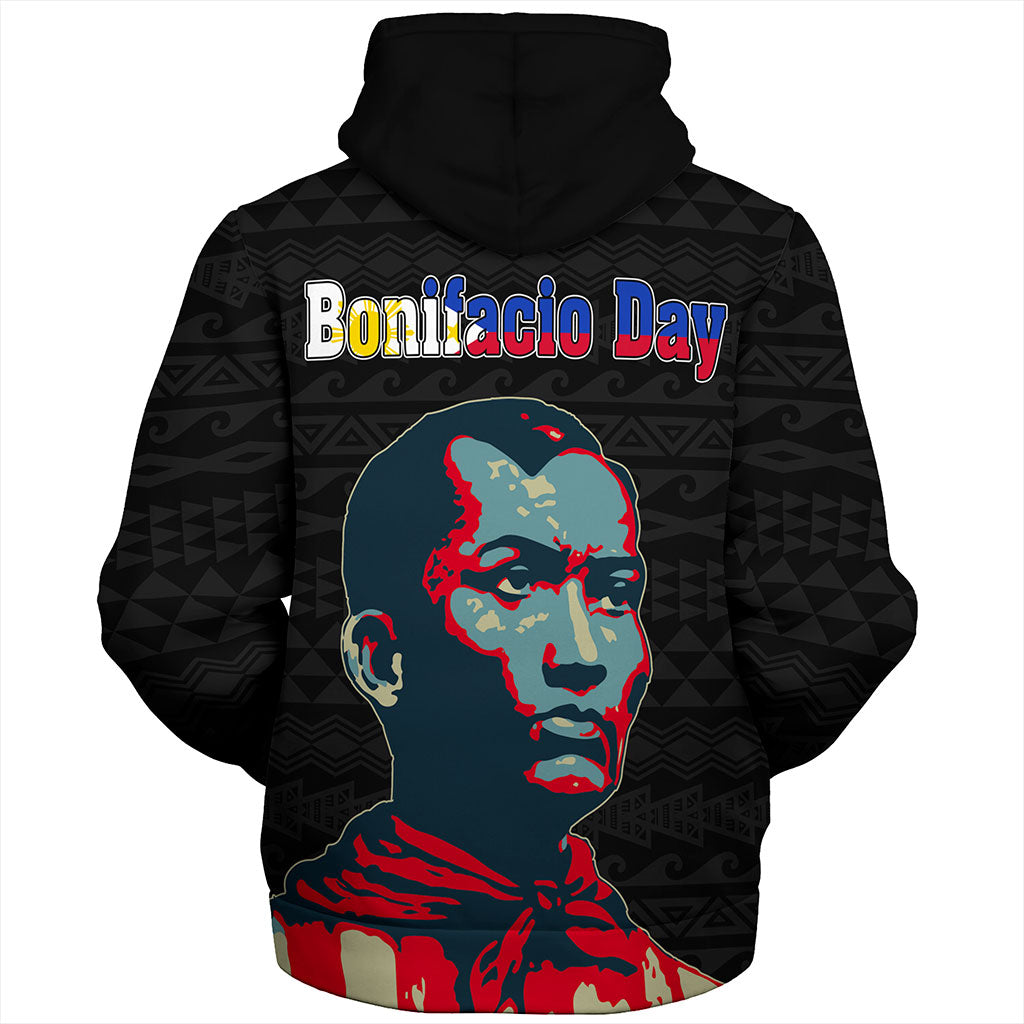 Philippines Filipinos Sherpa Hoodie Bonifacio Day Tribal Crack Style