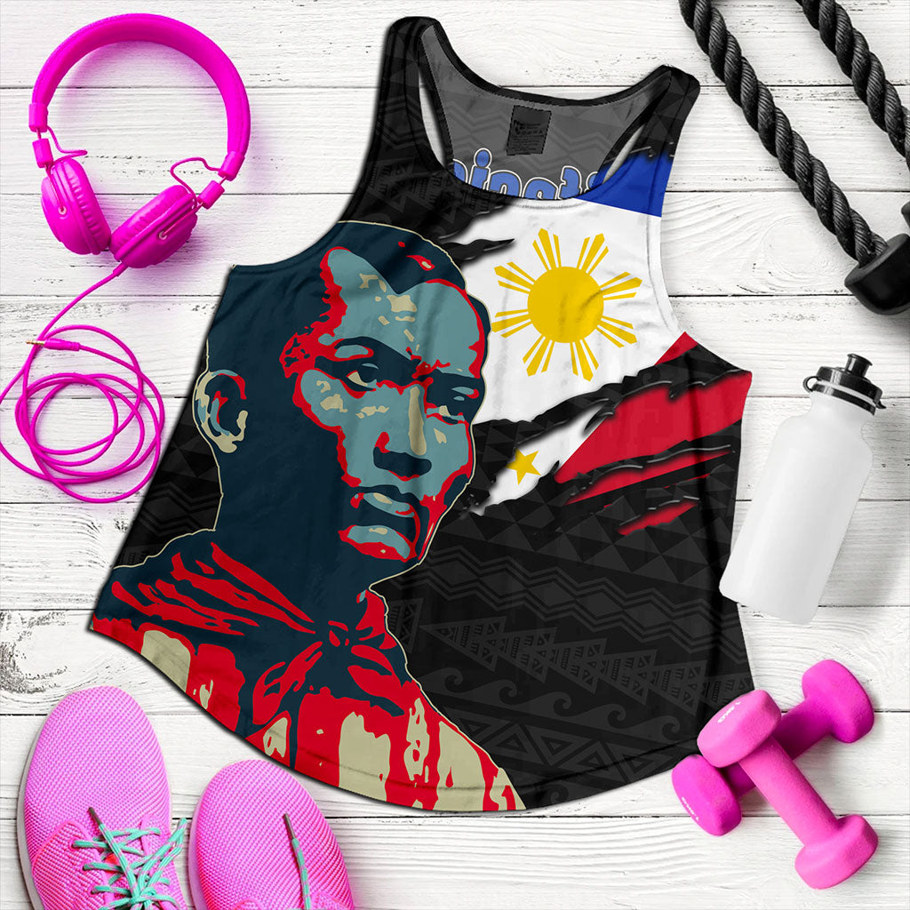 Philippines Filipinos Women Tank Bonifacio Day Tribal Crack Style