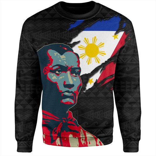 Philippines Filipinos Sweatshirt Bonifacio Day Tribal Crack Style