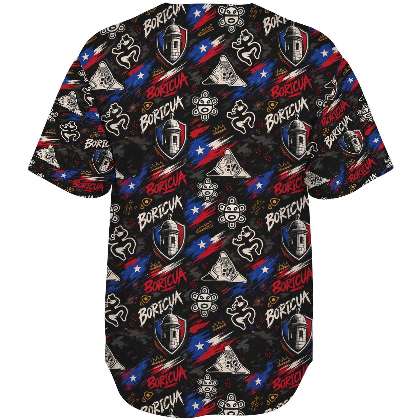 Puerto Rico Baseball Shirt Boricua Island Icons