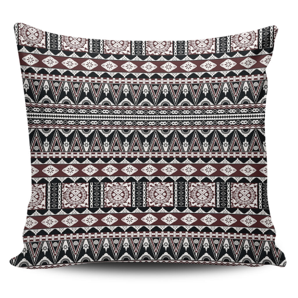 Fiji Pillow Cover Bula Fiji Masi Motif Brown Color Design