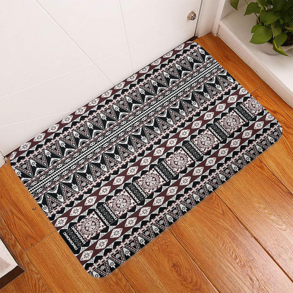 Fiji Door Mat Bula Fiji Masi Motif Brown Color Design