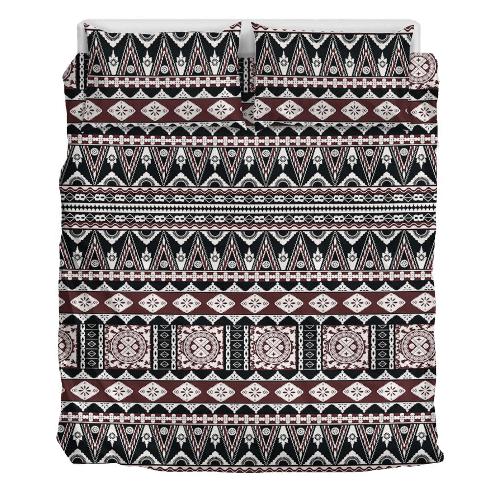 Fiji Bedding Set Bula Fiji Masi Motif Brown Color Design