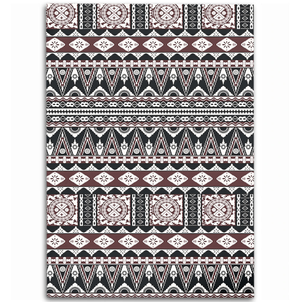 Fiji Area Rug Bula Fiji Masi Motif Brown Color Design