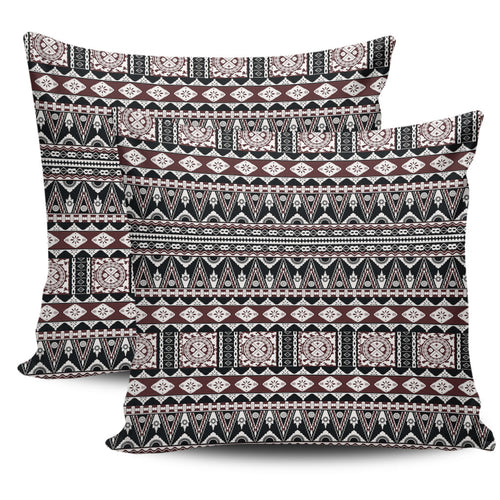 Fiji Pillow Cover Bula Fiji Masi Motif Brown Color Design