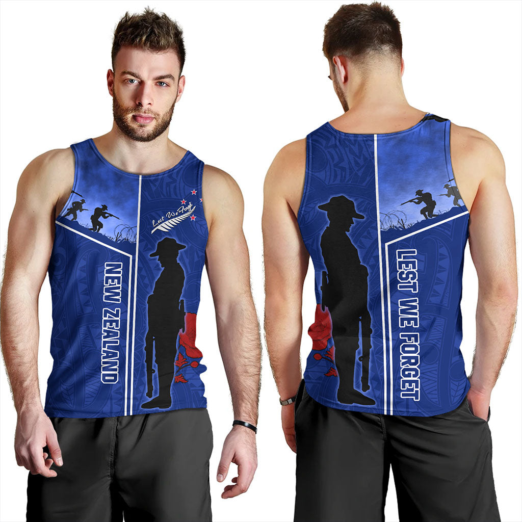 New Zealand Tank Top Anzac Day Lest We Forget Poppy